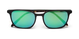 Vintage Square Green Mirror Travel Sunglasses 