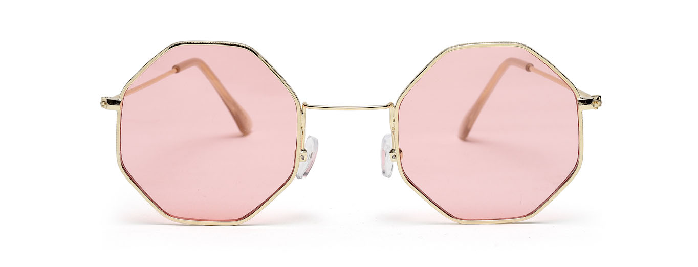 Pink Hexagon Sunglass Buy Women Sunglass Online UV Sunglass YourSpex